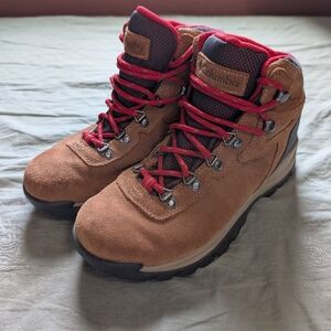 Columbia Newton Ridge Plus Waterproof Hiking Boots W7.5 Red/Brown